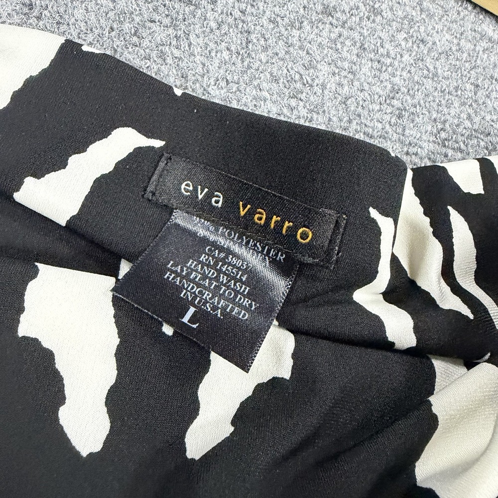Eva Varro Pants Leggings Womens Large Black White Abstract Art Stretch USA - Picture 3 of 6